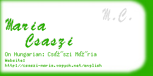 maria csaszi business card